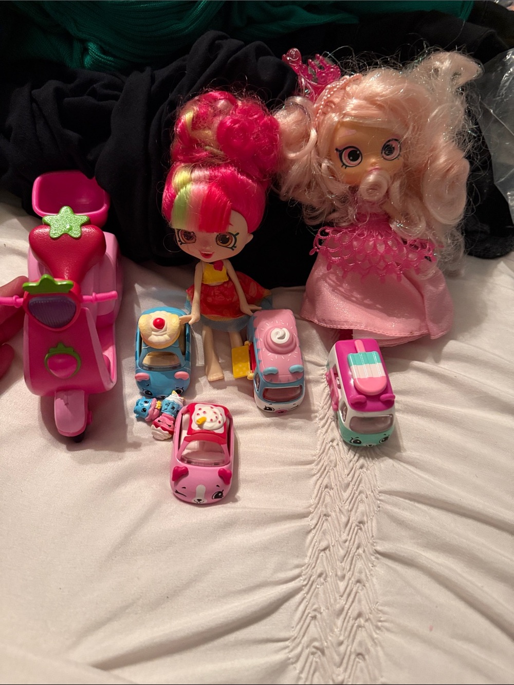 Shopskins Kids Pink Doll and Toy Car Playset